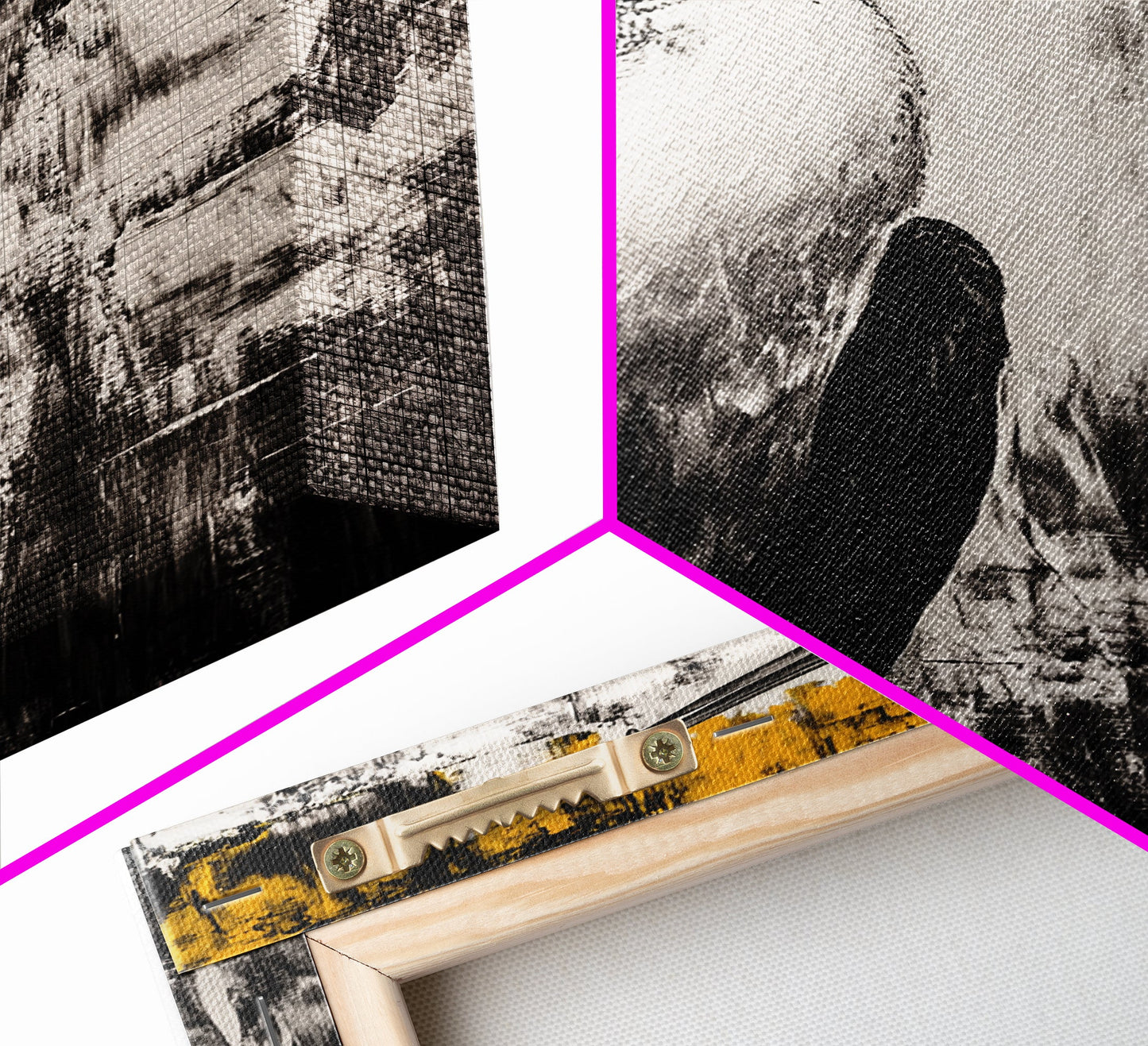 Bird Portrait Art, Nature Print, Wildlife Illustration, Black and White Art, Modern Rustic Decor, Living Room Art, Framed Canvas Print