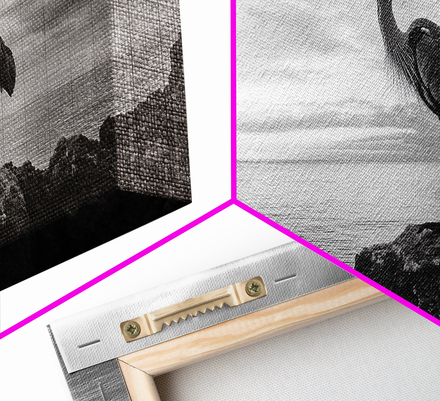 Heron Bird, Ocean Rock, Serene Wildlife, Canvas Print, Coastal Wall Art, Modern Farmhouse Decor, Minimalist Animal Scene