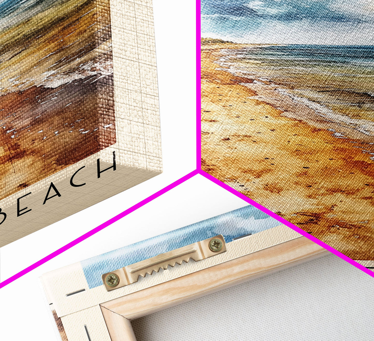 Twelvemile Beach, Michigan Watercolor Print, Vacation Gift, Michigan Wall Art, Beach Painting, Beach Decor, Large Wall Art, Wood Frame Art