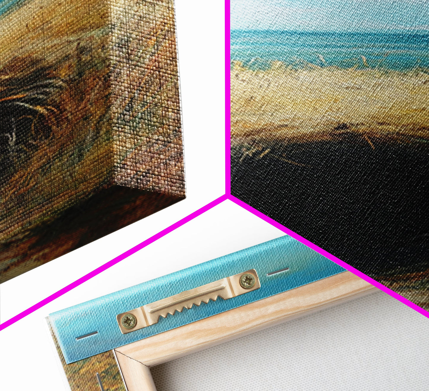 Dark Rabbit Hole Canvas Print, Wabi Sabi Art, Moody Art, Coastal Landscape Art, Minimalist Art, Living Room Art, Extra Wide Art