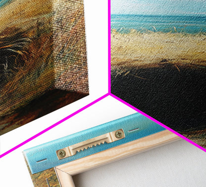 Dark Rabbit Hole Canvas Print, Wabi Sabi Art, Moody Art, Coastal Landscape Art, Minimalist Art, Living Room Art, Extra Wide Art