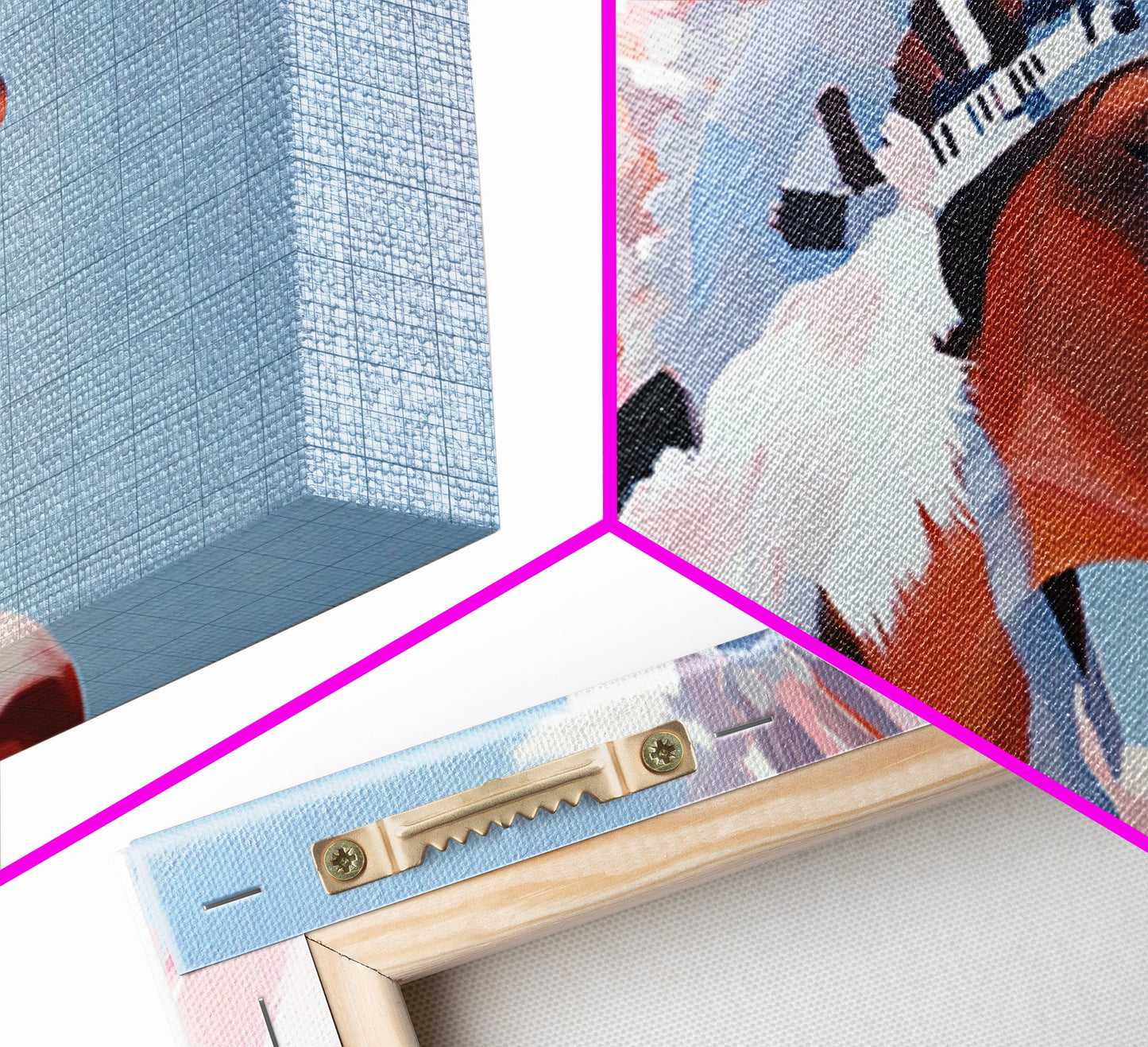 Native American Art, Woman in Headdress, Southwest Wall Art, Cultural Portrait, Framed Canvas Print, Extra Wide Art, Rustic Decor