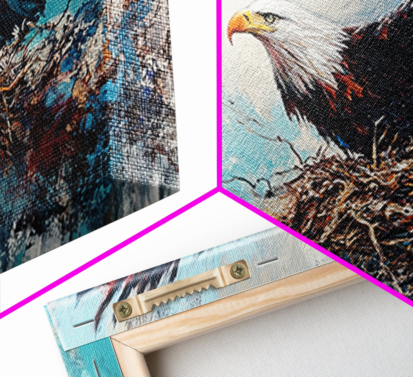 Bald Eagle, Bird Art, Rustic Decor, Wildlife Art, Mountain Painting, Southwest Wall Art, Living Room Art, Framed Canvas Print, Moody Art