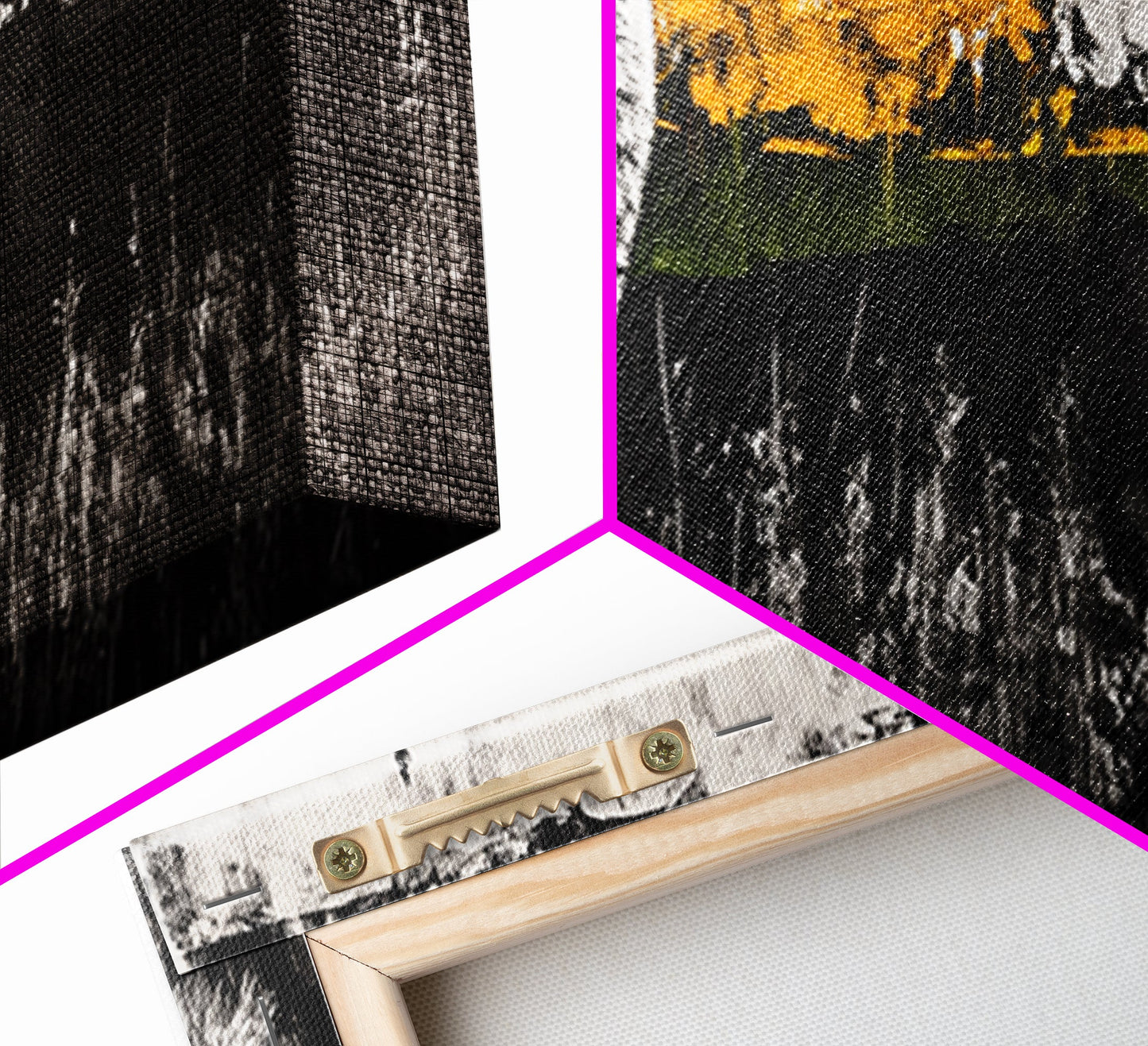 Howling Wolf Art, coyote painting, southwest wall art, rustic decor, black and white art, extra wide art, framed canvas print, panoramic painting