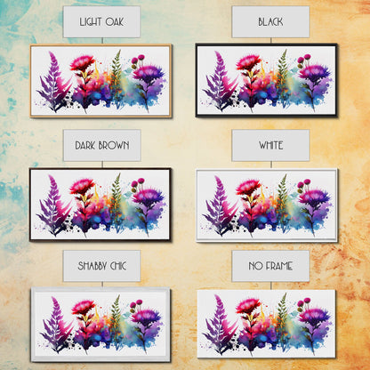 Wild Flowers Wall Art, Native Texan Flowers, Mother's Day, Framed Canvas Print, Watercolor Painting Print, Wall Decor, Living Room, Mom Gift