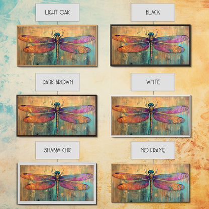 Dragonfly Art, Whimsical Art, Sacred Geometry Wall Art, Teal Wall Art, Blue and Green Wall Art, Nature Art, Canvas Print, Botanical Prints