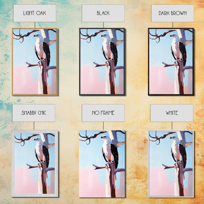 Majestic Eagle, Wildlife Painting, Nature Inspired, Canvas Print, Office Wall Art, Rustic Home Decor, Outdoor Enthusiast Gift