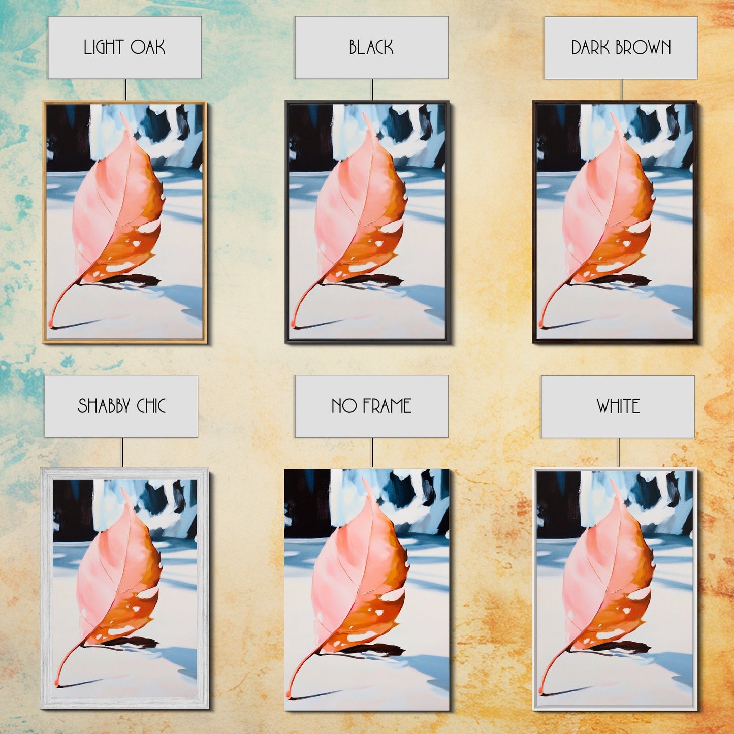 Autumn Leaf, Seasonal Art, Nature Wall Decor, Canvas Print, Fall Home Decor, Minimalist Artwork, Botanical Art, Bedroom Wall Art