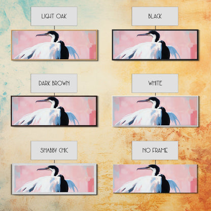 Graceful Heron, Coastal Bird Art, Minimalist Nature Decor, Canvas Print, Serene Wildlife, Living Room Wall Art, Boho Beach House