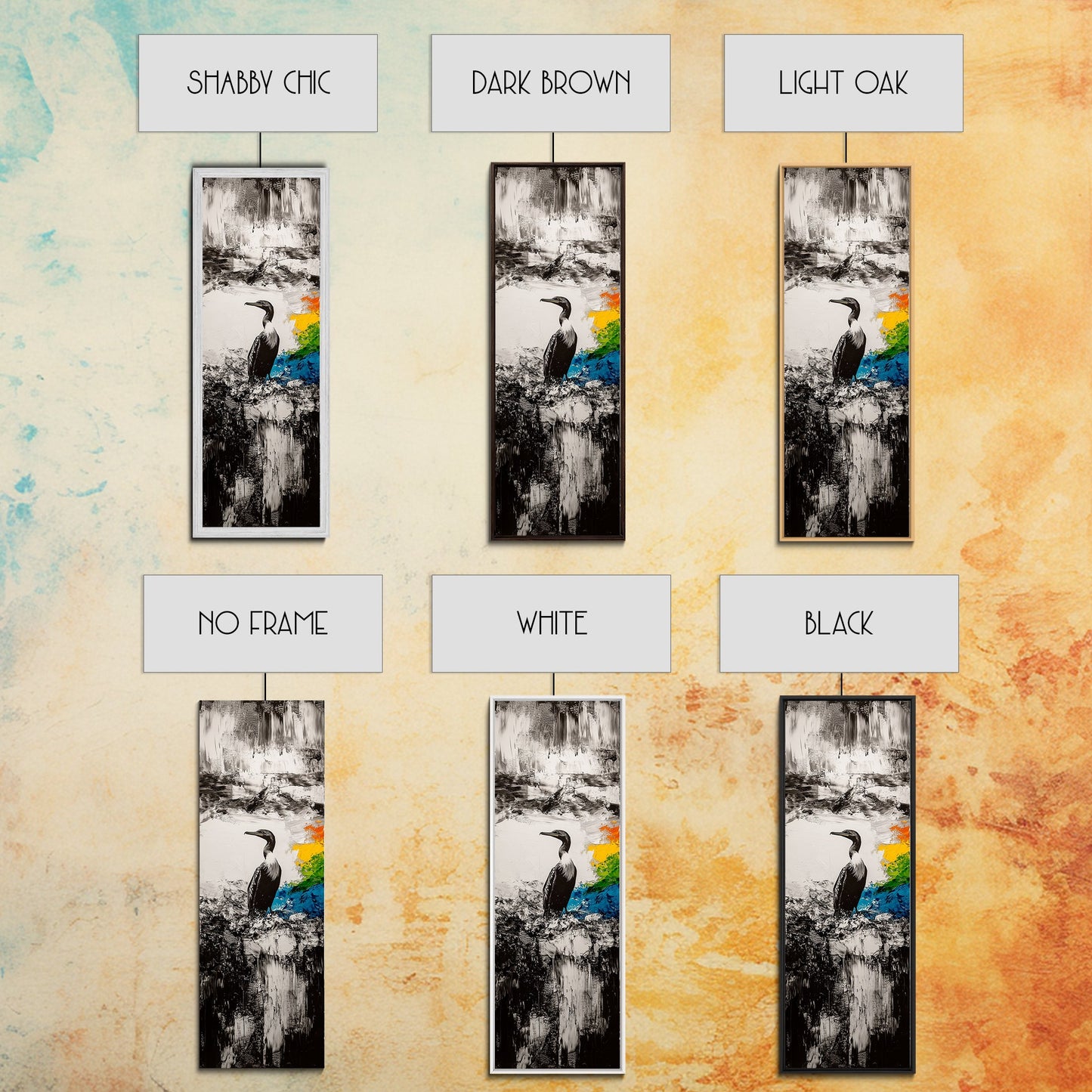 Majestic Bird, Black and White Art, Coastal Wildlife, Framed Canvas Print, Modern Decor, Ocean Inspired, Living Room Artwork