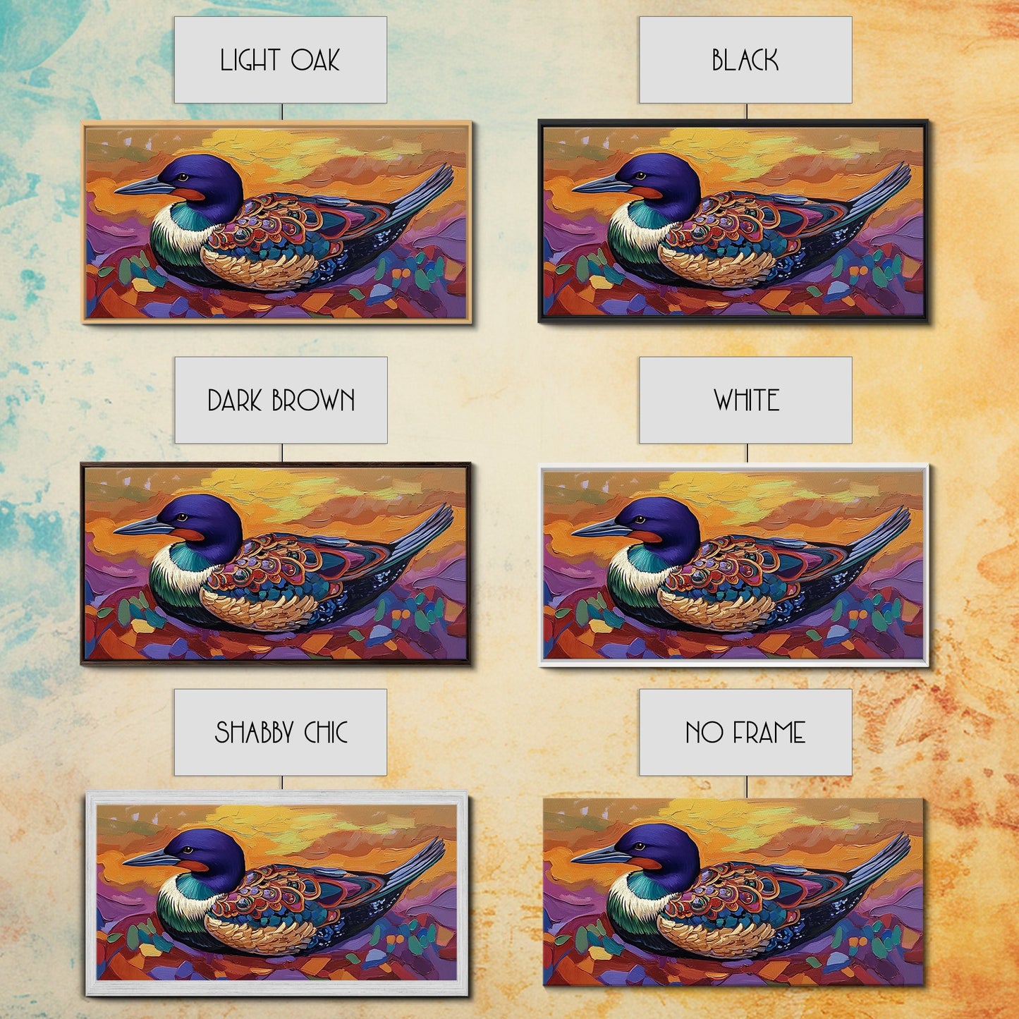 Vibrant Bird, Nature, Painting, Framed Canvas Print wildlife lover gift, boho bird wall art, hallway decor, tropical kitchen wall art