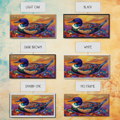 Vibrant Bird, Nature, Painting, Framed Canvas Print wildlife lover gift, boho bird wall art, hallway decor, tropical kitchen wall art