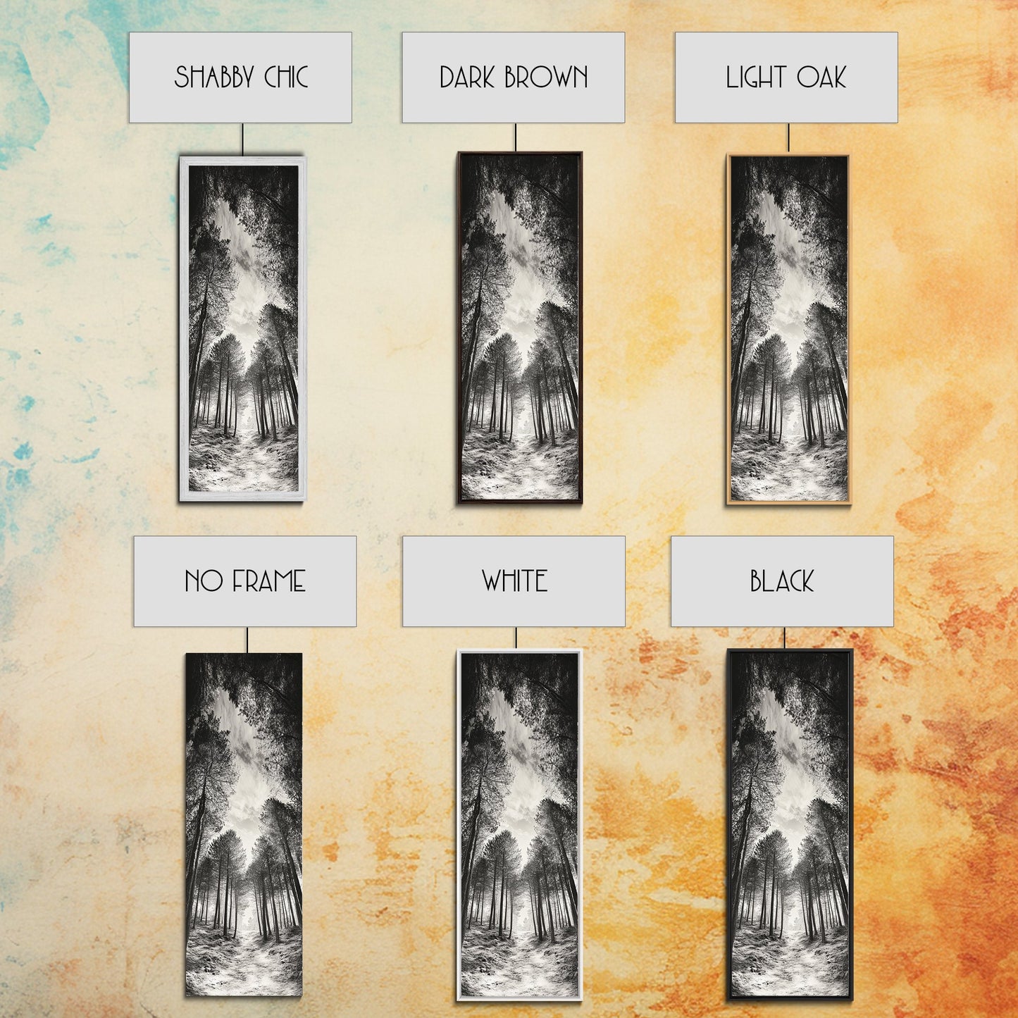 Pine Forest, Nature Path, Tree Canopy, Tranquil Woods, Canvas Print, Forest Wall Art, Minimalist Nature Decor, Meditation Room Artwork