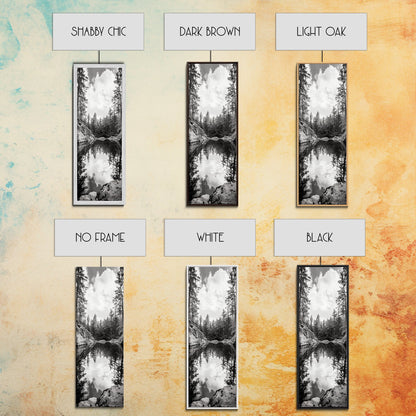 Forest Reflection, Tranquil Lake, Evergreen Woods, Wilderness Scene, Canvas Print, Rustic Cabin Wall Decor, Nature Photography Art