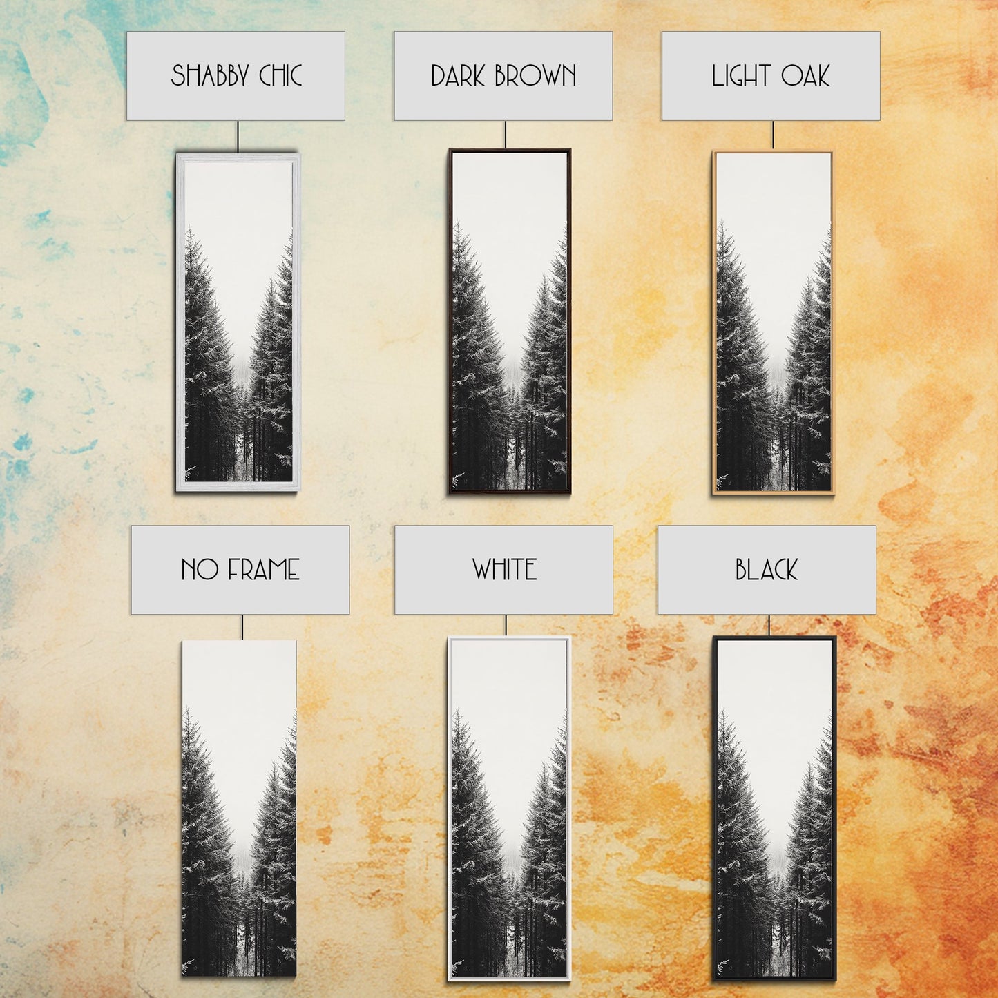 Snowy Forest, Pine Trees, Winter Woods, Minimal Art, Nordic Aesthetic, Canvas Print, Christmas Decor, Cozy Living Room Wall Art