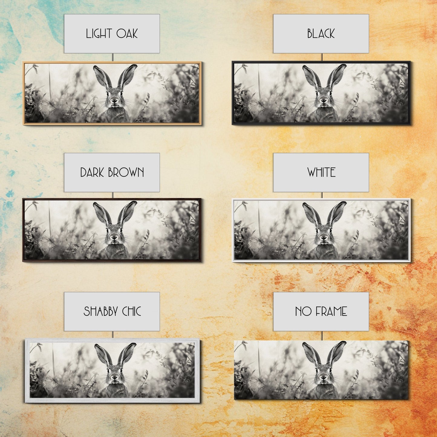 Curious Rabbit, Meadow Watch, Nature Close-Up, Canvas Print, Farmhouse animal art, Nursery decor, Whimsical wildlife, Woodland home touch