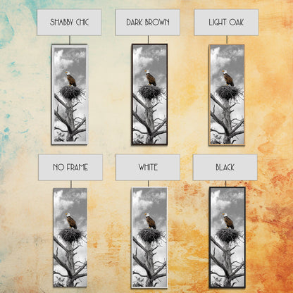 Majestic Eagle Wall Art Framed Canvas Print | Rustic Decor | Wildlife Nature Painting | Above Couch Art | Moody Art | Gift Idea