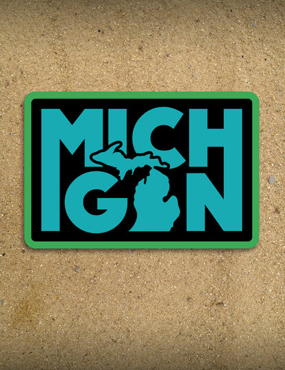 Word Stack - 4" Michigan Sticker