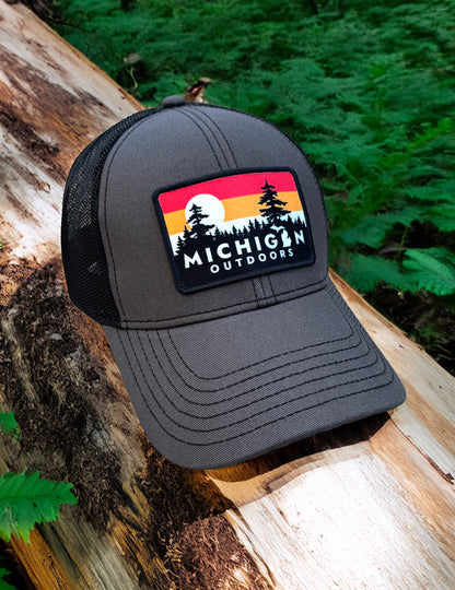Tree Line Trucker Cap - Gray