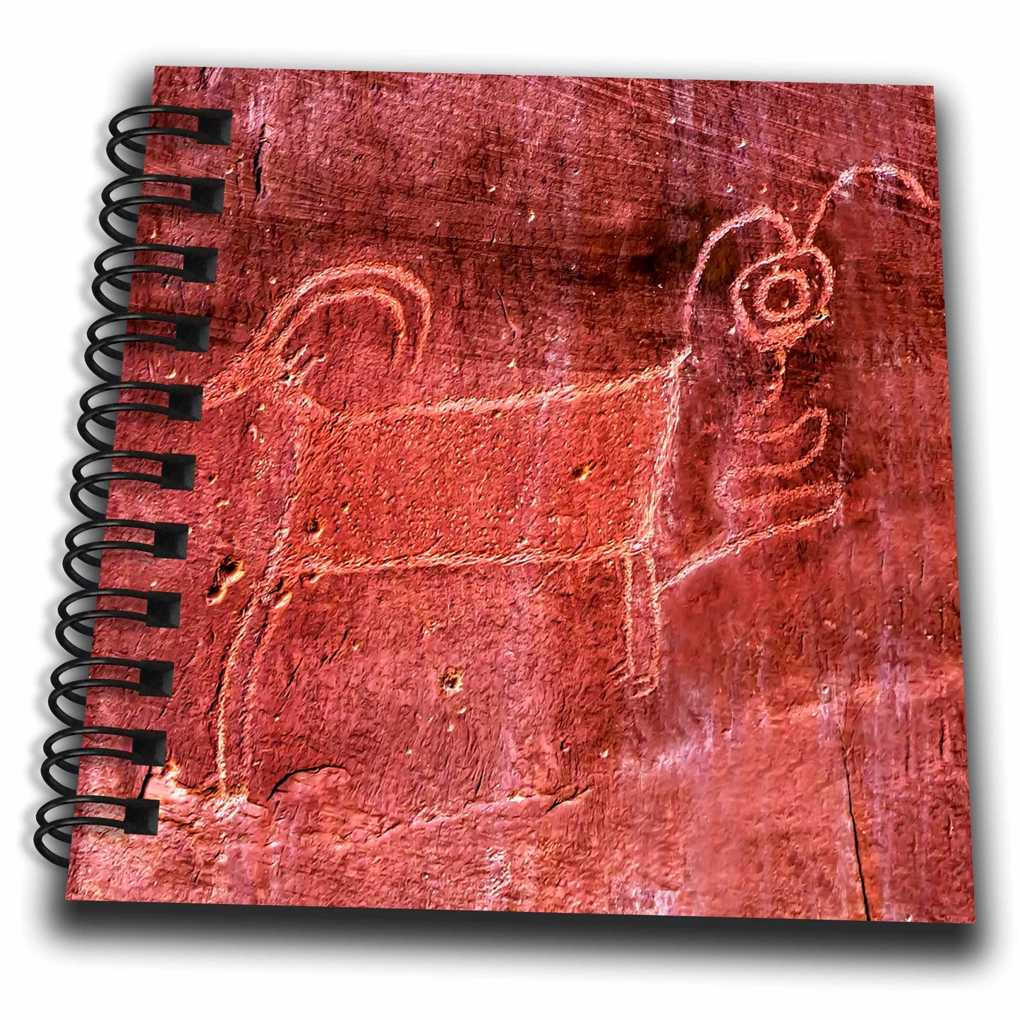 3dRose Danita Delimont - Artwork - Native American Fremont Petroglyph of a Sheep, Capitol Reef NP, Torrey - Drawing Book