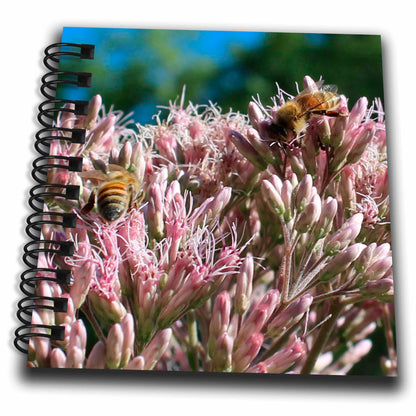 3dRose Cassie Peters Bees - Honey Bees on Swamp Milkweed - Drawing Books (db_326239)