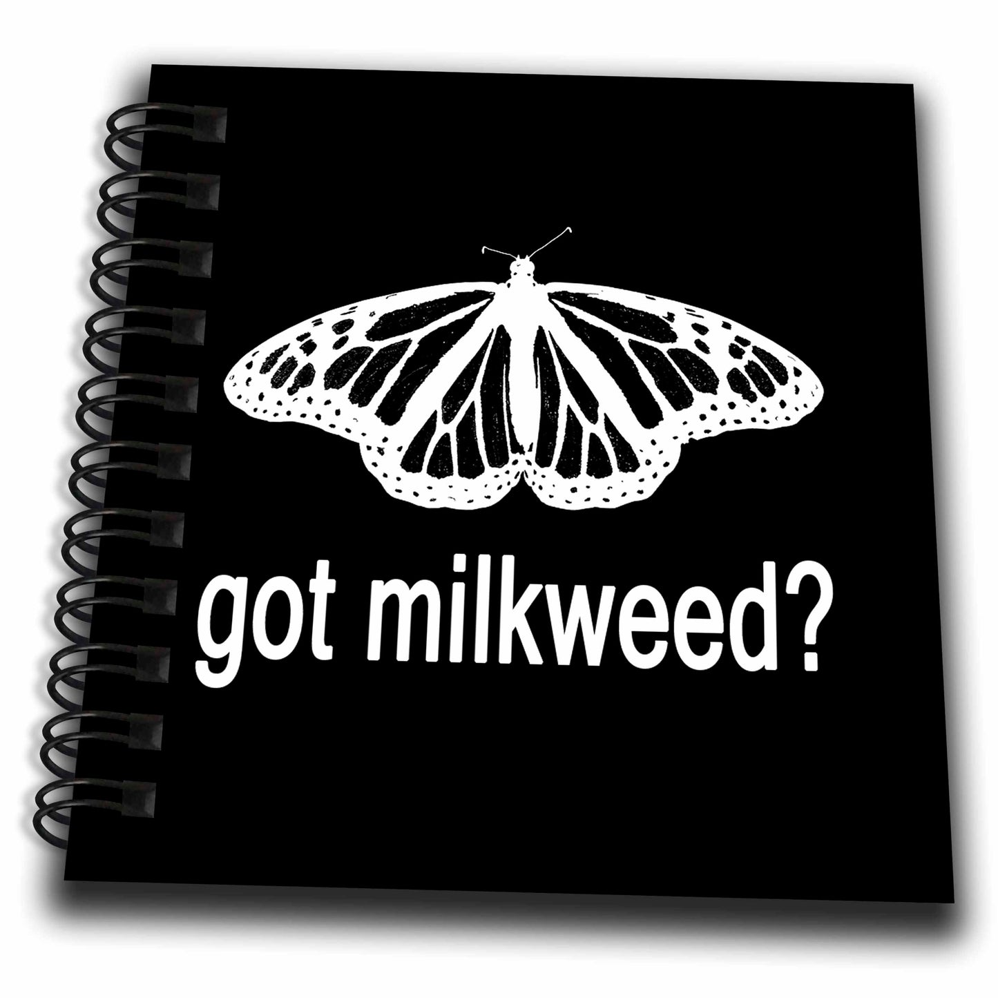 3dRose Stamp of a Monarch Butterfly with Got Milkweed on Black... - Drawing Books (db-384794)