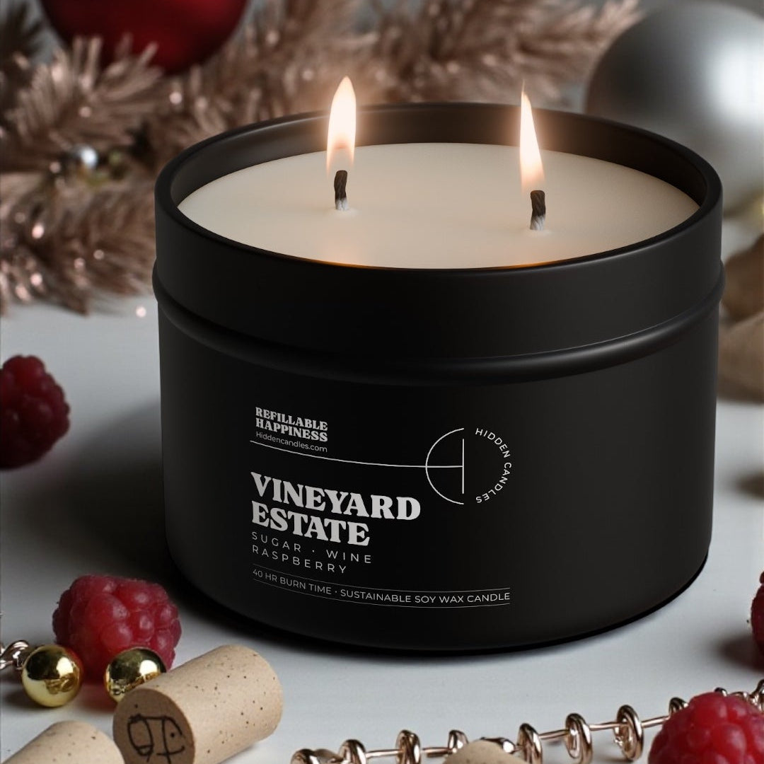 Vineyard Estate Candle 10.6 oz – Cranberry, Wine Spice & Vanilla Sugar
