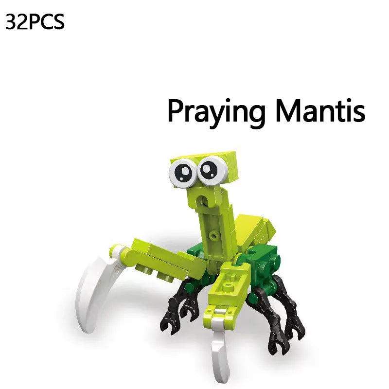 MEACAOFG Mini Insect Series Building Block Ladybug Dragonfly Butterfly Snail Wasp Mantis Beetle Bricks Toys Christmas Gifts For Children
