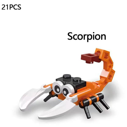 MEACAOFG Mini Insect Series Building Block Ladybug Dragonfly Butterfly Snail Wasp Mantis Beetle Bricks Toys Christmas Gifts For Children