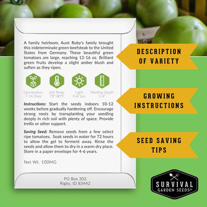 Colorful Tomato Seed Collection – Heirloom Rainbow Mix for Unique Flavors, Slicing & Summer Harvests