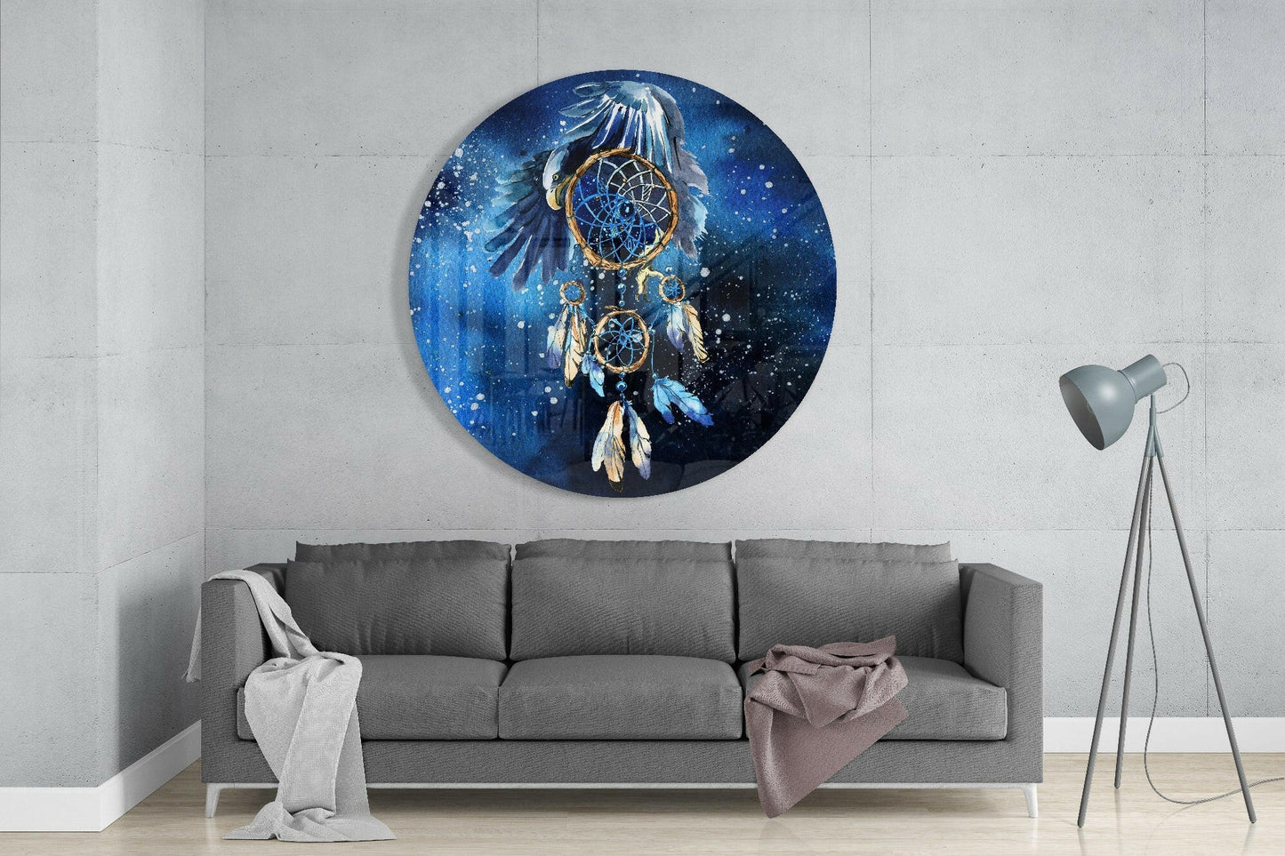 Dreamcatcher Glass Wall Art