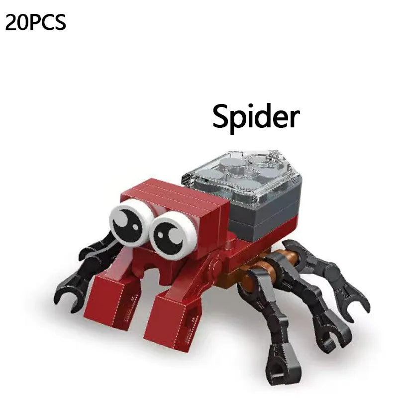 MEACAOFG Mini Insect Series Building Block Ladybug Dragonfly Butterfly Snail Wasp Mantis Beetle Bricks Toys Christmas Gifts For Children
