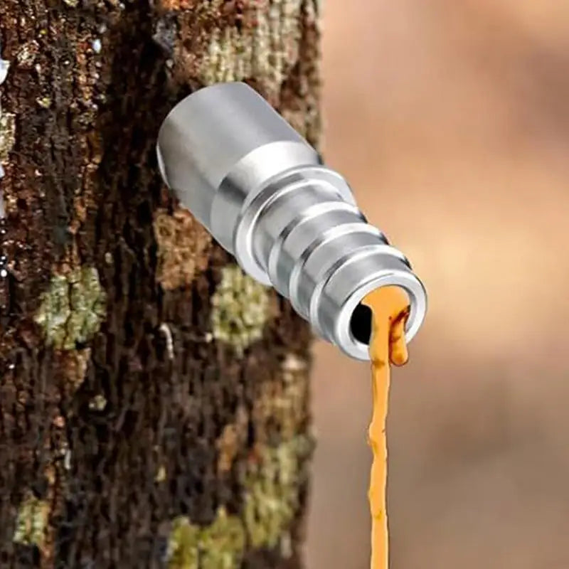 Spiles for Maple Syrup 4 Set Portable Trunk Faucet for Syrup Tree Sap Collection Drill Bits Steel Maple Tree Taps Spiles with