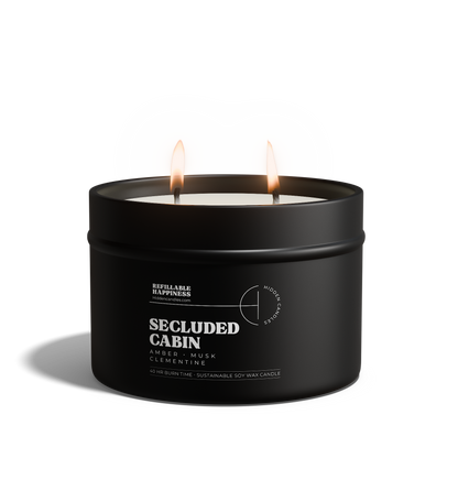 Secluded Cabin Candle 10.6 oz – Bergamot, Cedarwood & Smoked Amber