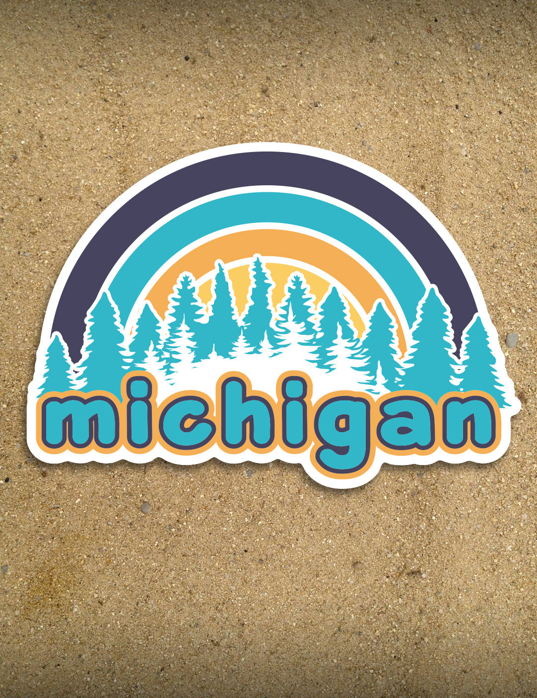 Sun Rings - 4" Michigan Sticker
