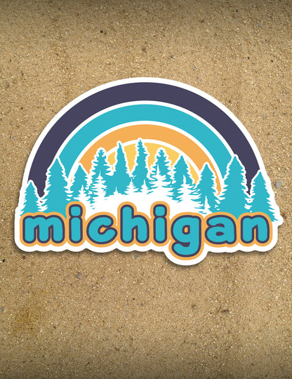 Sun Rings - 4" Michigan Sticker