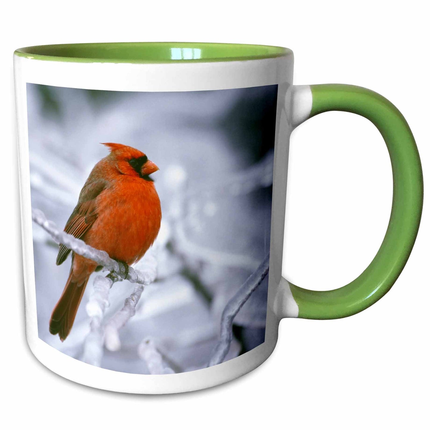 3dRose Quebec. Male northern cardinal bird, ice storm-CN10 BJA0019 - Janyes... - Mugs (mug_70449)