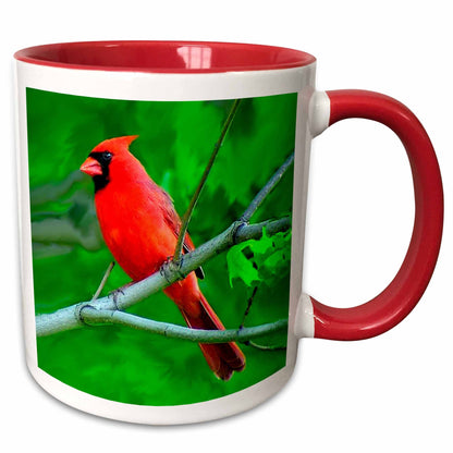 3dRose Birds - Red Cardinal - Mugs (mug_3121)