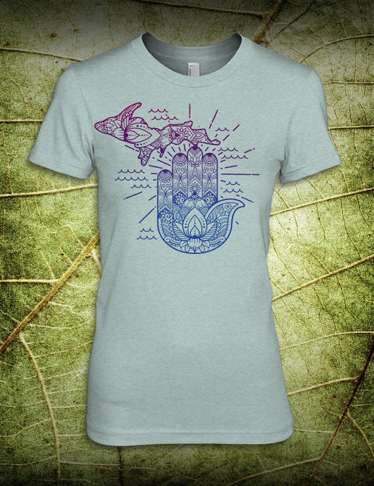 Yoga Hand - Women's - Heather Dusty Blue