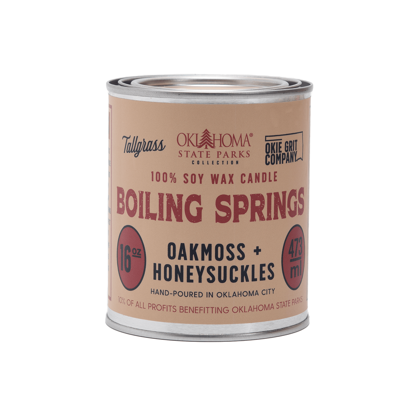 Boiling Springs: Scrub Oak + Bergamot Soy Wax Candle