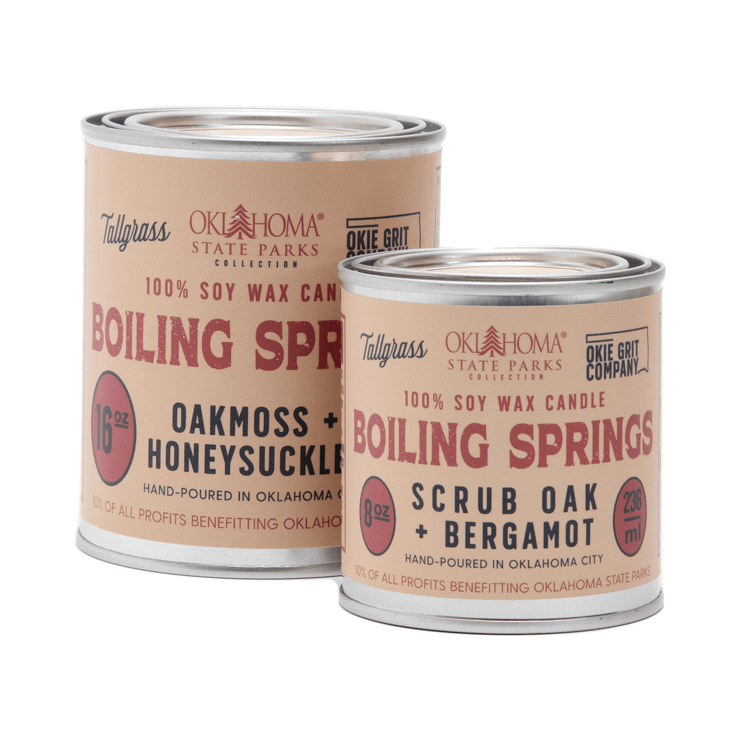 Boiling Springs: Scrub Oak + Bergamot Soy Wax Candle