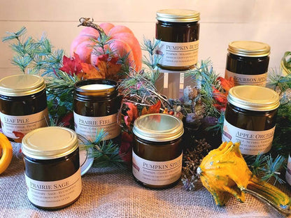 Evergreen Soy Wax Candle | 9 oz Amber Apothecary Jar