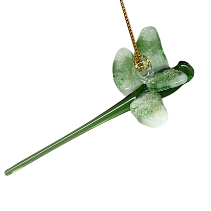 Egyptian Glass Dragonfly Ornament - Green