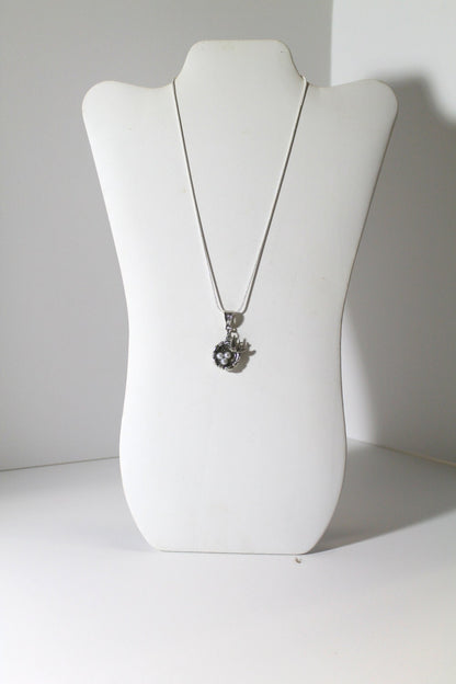 Mama Bird and Nest Pendant on Silver Chain, Gift For Her, Valentines Gift, Girlfriend Gift, Gift For Mom, Bird Nest, Caretaker Gift