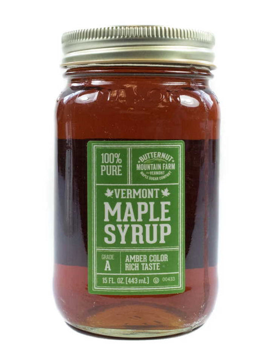Vermont  Grade A Amber Maple Syrup 15 oz Mason Jar