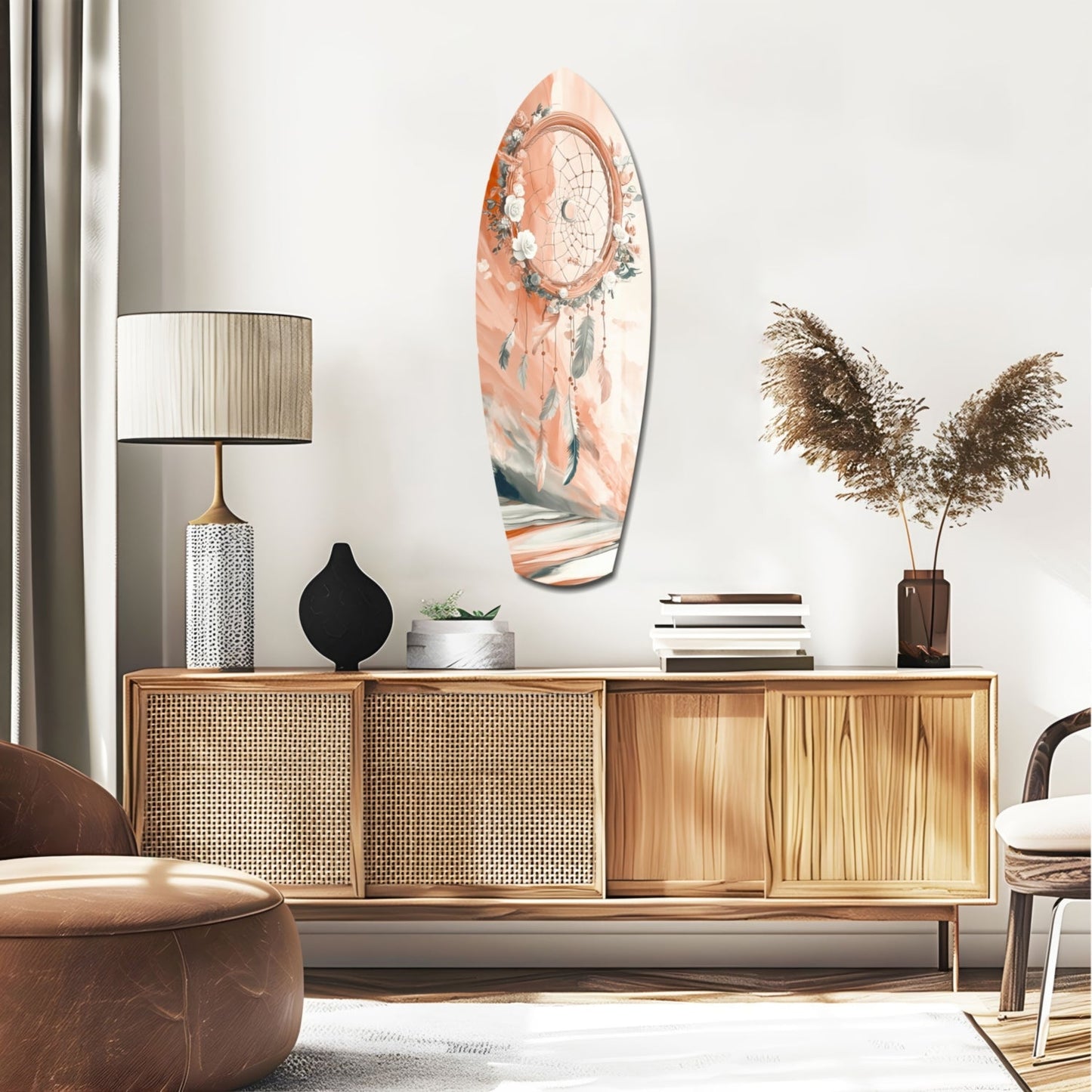 Dreamcatcher Glass Wall Art