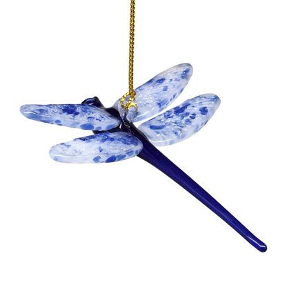 Egyptian Glass Dragonfly Ornament - Blue