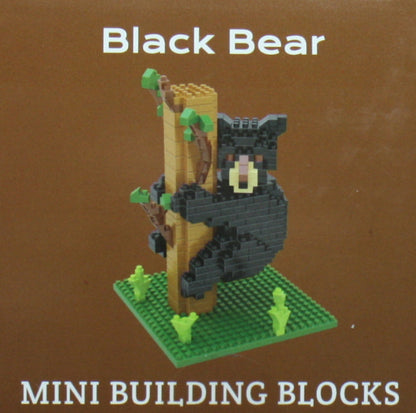 Black Bear on Tree Mini Building Blocks