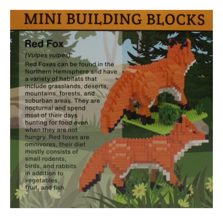 Mini Fox Build Mini Building Blocks - Red Fox – EastMichNatives Nature Store