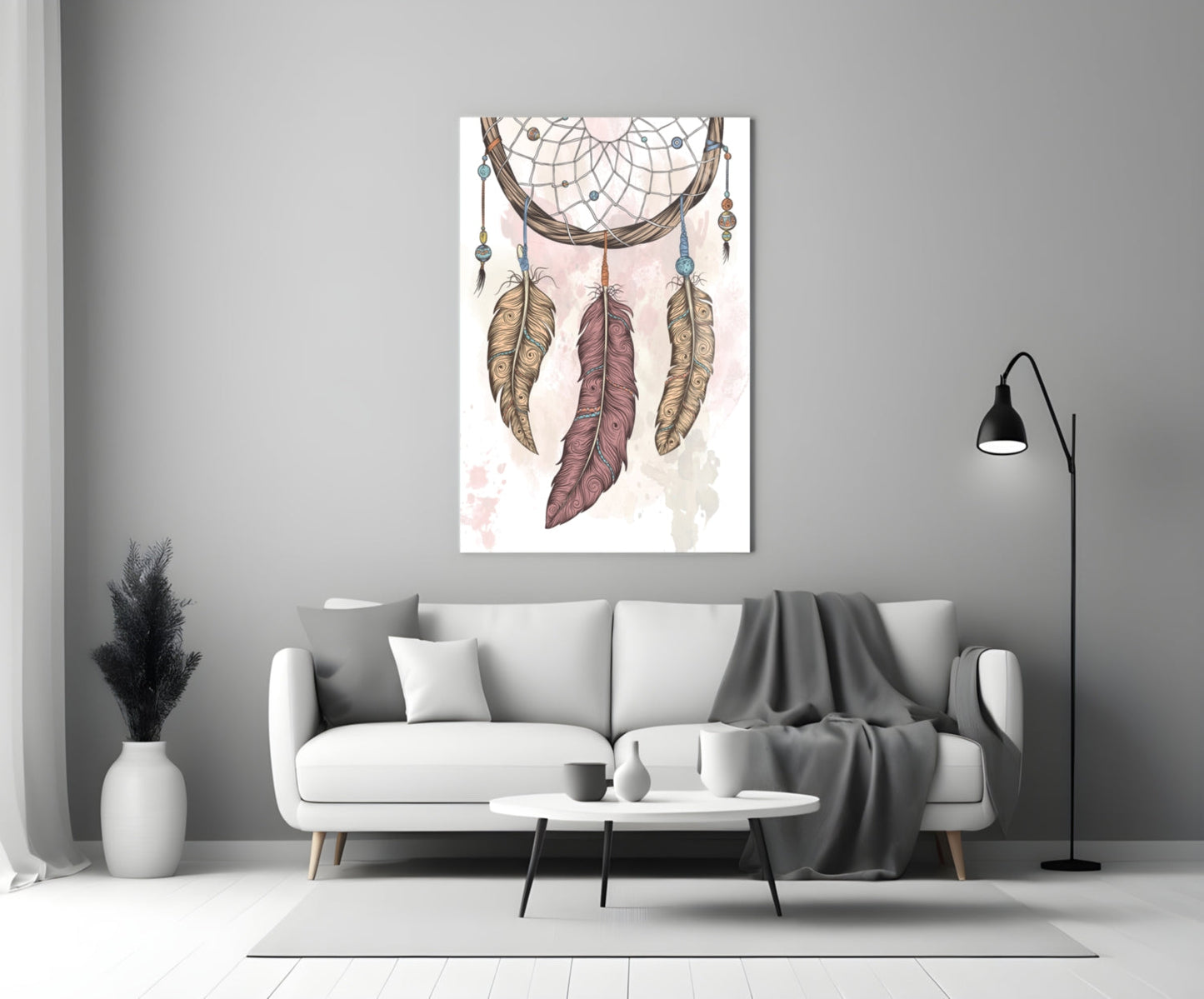 Dreamcatcher Glass Wall Art